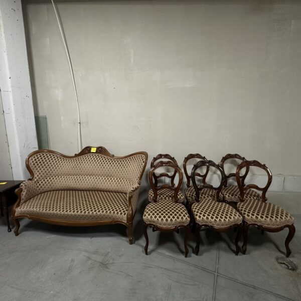 Zestaw Kanapy z 6 krzesłami